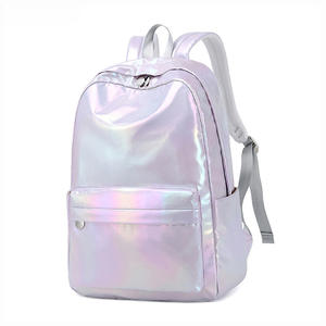 Mochila Láser Personalizada al por Mayor, Mochila Casual Simple para Estudiantes de Secundaria, Mochila Brillante con Degradado de Color - Product Image 3