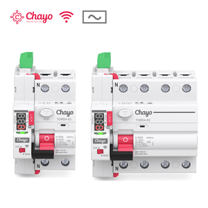 Interruptor <span class=keywords><strong>Diferencial</strong></span> Inteligente Tuya <span class=keywords><strong>WiFi</strong></span> Tipo AC RCCB con Reconexión Automática 2P 4P 16A 25A 40A 63A 30mA, Fabricante Chayo - Product Image 1