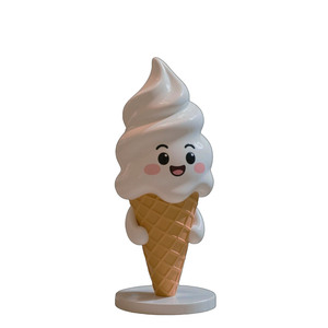Đồ trang trí điêu khắc Kem Tùy chỉnh có thể được làm bằng vật liệu nhựa sợi thủy tinh cho cả mô hình món tráng miệng trong nhà và ngoài trời - Product Image 1