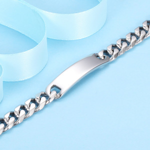 Toptan Özelleştirilebilir Logolu Trendy Titanyum Çelik Uzun Çubuk 11MM Küba Biker Zinciri Altın Kaplama Punk Bileklik - Product Image 4