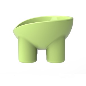 Gamelle anti-choc en plastique écologique en forme de patte d'éléphant Macaron pour chiens et chats avec protection de cou - Product Image 1