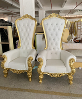 Canapé de mariage pour les mariés, fauteuil royal à dossier haut, chaise trône pour reine et roi