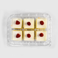 Emballages en PET recyclables pour desserts, boîtes à emporter pour boulangerie, emballages en plastique transparents, boîtes à clapet pour pain, desserts, gâteaux