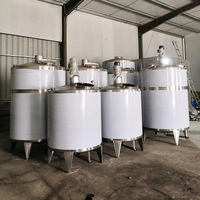 Réservoir de mélange de chauffage électrique à simple ou double veste Agitateur mélangeur de liquide mélange de chauffage en acier inoxydable 300l 500L réservoir de mélange