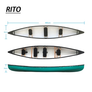 Canoa <span class=keywords><strong>de</strong></span> <span class=keywords><strong>pesca</strong></span> con paleta <span class=keywords><strong>de</strong></span> <span class=keywords><strong>madera</strong></span>, bote <span class=keywords><strong>de</strong></span> plástico barato canadiense doble <span class=keywords><strong>para</strong></span> 3 y 4 personas - Product Image 2