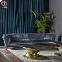 Nouveau design meubles pour villa ensembles de salon pour la maison luxe ensemble de canapés en velours luxe italien moderne