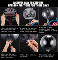 Ballons Bobo transparents de 20 pouces, ballons lumineux à LED transparents pour la décoration de la maison, bricolage, événements de Noël, remises de diplômes, Thanksgiving