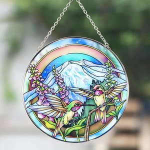 Custom Stained Glass Artwork Suncatcher Pendant Handmade Creative Glass Crafts