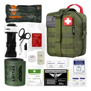 Certificate Hiking Emergency Tactical Medical First Aid Kit Pack Items Pouch