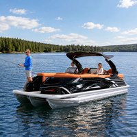 Yacht de Luxe Innovant pour 12 Personnes avec Fonctionnalités de Sécurité Avancées, en Aluminium, 200 CV, Console de Luxe, Plateforme de Bain Sportive à Arche, Idéal pour la Famille