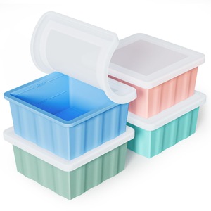 Plateau de congélation en silicone de qualité alimentaire pour soupe et glaçons, capacité de 2 tasses, compatible lave-vaisselle, rangement de cuisine - Product Image 6