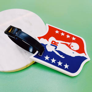 Etiqueta de equipaje personalizada de PVC, de goma suave, venta al por mayor - Product Image 2