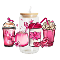 Transfert étanche Uv Autocollant Étiquette Cancer Du Sein pour Tasses Wraps Emballage Uv Dtf Imprimer