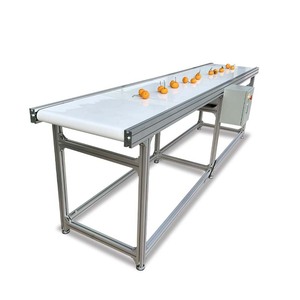 Convoyeur à bande pour l'industrie alimentaire Prix vertical Système flexible Bûcher en caoutchouc résistant à la chaleur Convoyeur à bande incliné à courbe de 90 degrés - Product Image 1