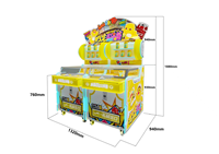 Nailong Machine de jeu d'arcade à monnayeur pour 2 joueurs, équipement de divertissement interactif parent-enfant pour centre de jeux