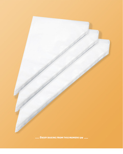 Kantong Kue Plastik HDPE Transparan Sekali Pakai 10 Inch Berkualitas Tinggi, Perlengkapan Panggang, Alat Dekorasi Kue, Warna Oranye - Product Image 4