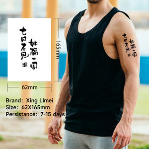 Tatuajes Temporales de Caligrafía Estilo Chino con Jugo de Hierbas, Resistentes al Agua, Semipermanentes <span class=keywords><strong>para</strong></span> Brazos - Product Image 2