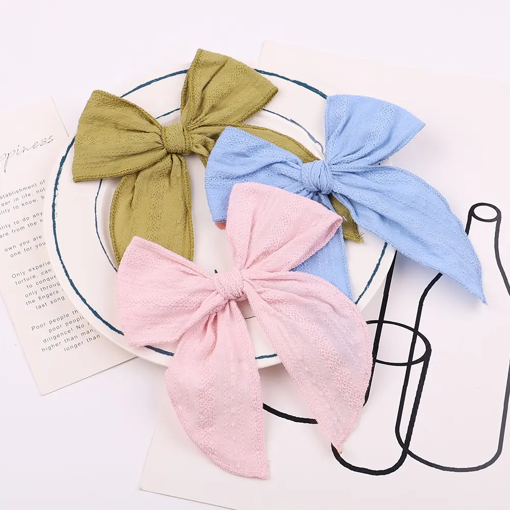 Hot Selling Big Bowknot Hair Clip Candy Color Ponytail Holder Butterfly For Hair Pin Kids Hair Accessories Women
