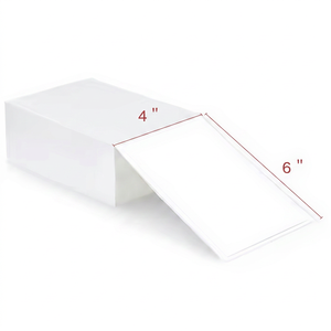 สติกเกอร์ความร้อนโดยตรงขนาด 4x6 นิ้ว กันน้ำมันและกันรอยขีดข่วนบาร์โค้ด ใช้ได้กับเครื่องพิมพ์ Zebra ฉลากกันน้ำสำหรับการจัดส่ง - Product Image 1