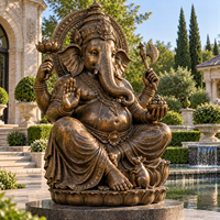 Statue de Ganesha en bronze, grande taille, faite à la main, de haute qualité, en laiton, pour le dieu hindou Ganesha