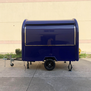 Carrito <span class=keywords><strong>de</strong></span> Comida Móvil para Uso en Exteriores con Acabado Brillante, Diseño <span class=keywords><strong>de</strong></span> Carrocería Redondeada, Remolcable, con Patas <span class=keywords><strong>de</strong></span> Soporte - Product Image 2