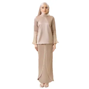 Nuevo diseño Baju kurung venta al por mayor en Vietnam abaya Malasia Baju kurung vestido musulmán moderno Baju kurung