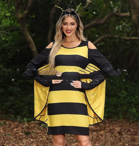 King Mcgreen Star Robe à manches chauve-souris pour femmes Halloween Spider Web Print, Robes portefeuille à manches longues, Vestidos décontractés - Product Image 3