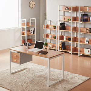 Bàn Học Máy Tính Bàn Máy Tính Bàn Với Kệ Đồ Nội Thất Văn Phòng Gia Đình Hiện Đại, Khung Kim Loại Bằng Gỗ - Product Image 6