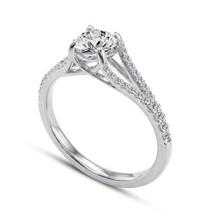Premium Quality Rose Gold Lab Grown Diamond <b>Ring</b> for Women with Soft Vintage Inspired Style Available in 10KT 14KT 18KT Gold - Product Image 3