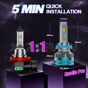 Bombillas LED para Faros Delanteros X-7SEVEN 24V 150W 30000LM 6500K para Autos/Camiones, Compatibilidad Universal H4/H1/H7/H11/9005/9006 - Product Image 6
