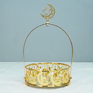 ถาดเสิร์ฟเค้กช็อกโกแลตสุดหรูสำหรับเทศกาลอีด รอมฎอน ของชาวมุสลิม ถาดโลหะรูปพระจันทร์และดาวสำหรับตกแต่งเค้กในช่วงรอมฎอน - Product Image 5