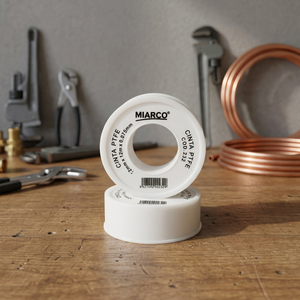 Nastro Isolante in PTFE Bianco con Cappuccio Rosso e Bobina da 19m x 50mm (Miarco 230 EAN 8427492002305 Modello 2000250) - Product Image 2