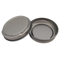 Boîte de rangement ronde en fer blanc D75x21mm à ouverture par pression, personnalisable en gros, pour cirage à chaussures, vide, pour cadeaux et artisanat