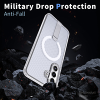 Funda Magnética de Lujo con Soporte para Teléfono Samsung A57, Funda Antigolpes con Disipación de Calor para Samsung A17 A27 A37