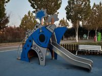 Équipement extérieur de haute qualité de terrain de jeu d'amusement de glissière d'enfants