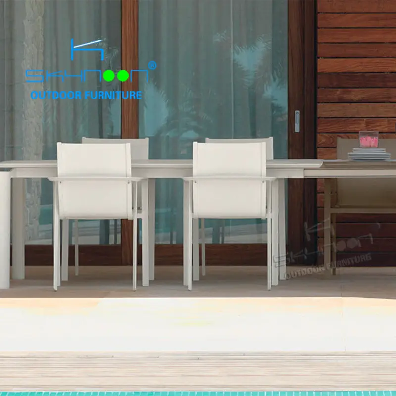 Terraza Hotel patio mesa y silla Diseño moderno juegos de comedor al aire libre Fancy Outdoor Tiempo de entrega más rápido Juego de jardín (51178)