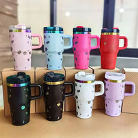 Gobelet isotherme réutilisable en acier inoxydable pour enfants, imprimé avec des dessins animés personnalisés, bouteille d'eau pour enfants, tasse de voyage en plein air