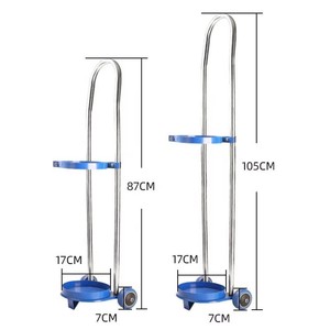 Cilindro de oxígeno de acero ISO9809 2L/ 5L /10L /20L/ 40L /50L con regulador de carro Cilindros de gas de oxígeno portátiles - Product Image 6
