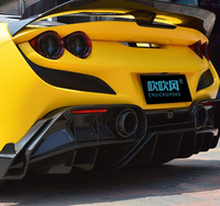 Aérations latérales de pare-chocs arrière en fibre de carbone sèche pour Ferrari F8 Tributo Spider 2019-2023