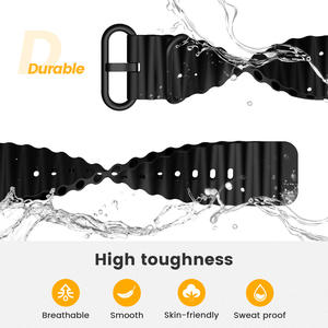 Correa de Reloj de Silicona Upro QuickFit de 20 mm para Fenix 8, Patrón de Onda, Fenix 5/6/7, Correa Marina con Hebilla de Pasador, Bucle Deportivo - Product Image 3