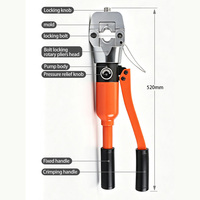 Herramienta de crimpado eléctrica manual TUBO CPO-300, crimpadora de terminales de 12T con 11 matrices