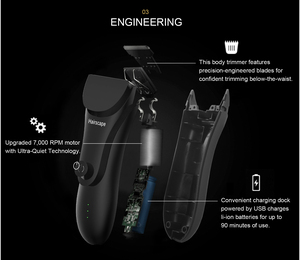 Rasoio Elettrico Impermeabile per <span class=keywords><strong>Corpo</strong></span> Maschile Sicuro per la Pelle Trimmer per Peli dell'Inguine Maschile - Product Image 4