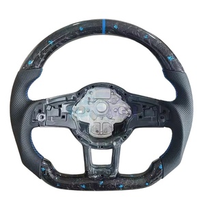 พวงมาลัย Alcantara แบบปรับแต่งได้สำหรับ Volkswagen <span class=keywords><strong>VW</strong></span> Golf 7 MK7 Mk7.5 GTI <span class=keywords><strong>Scirocco</strong></span> POLO <span class=keywords><strong>GTS</strong></span> R line 2014-2017 - Product Image 1