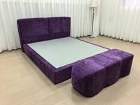 Sommier de lit compressé violet sur mesure, tailles double, queen et king, base de lit compacte pour maisons, hôtels et gîtes