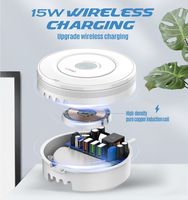 Chargeur de téléphone portable LDNIO AW003 32W 5 en 1, chargeur sans fil portable, charge rapide 20W