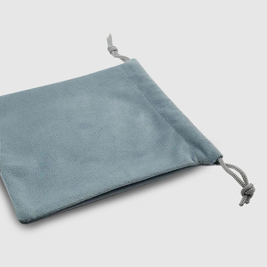 Drawstring Velvet Storage Bag For Electronics <b>Data</b> <b>Cable</b> Mobile Phone Organizer Durable Portable Bag Dark Gray JLD-966 - Product Image 3