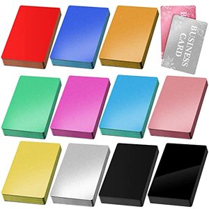 Biglietti <span class=keywords><strong>di</strong></span> ringraziamento aziendali in metallo personalizzabili con logo, in alluminio per incisione laser, spessore 0,2 mm, 86x54 mm, ideali come regali VIP - Vendita all'ingrosso - Product Image 2