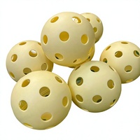 Offre Spéciale : Balle de Pickleball d'Intérieur à 26 Trous, Diamètre 72mm, en PE Injecté, pour Entraînement au Sol, Modèle PKQ-02, Origine Chine