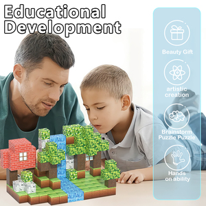 Manyetik bloklar inşa mayın mıknatıs dünya sihirli Portal seti, manyetik fayans yapı taşları yürümeye başlayan oyuncaklar kök duyusal açık oyuncaklar - Product Image 4