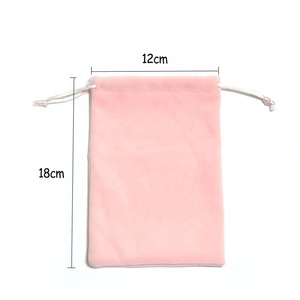 Bolsa de Terciopelo <span class=keywords><strong>Rosa</strong></span> Pálido Personalizada con Cordón para Colgante, Pendientes, Bolsa de Regalo - Product Image 5